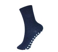 Hirsch Natur Stoppersocken für Kinder, 100% Schurwolle kbT (29-30, blau)