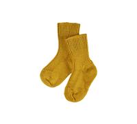 Hirsch Natur Baby und Kinder Socken Bio-Schurwolle Grobstrick curry Gr.31-32
