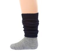 Hirsch Natur, Baby- und Kleinkind Krabbelschoner/Beinstulpen, 100% Wolle (Marine, One Size)