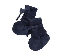 Hirsch Natur Babyschuhe Bio-Schurwolle (kbT) marine Länge ca. 9 cm