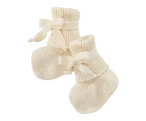 Hirsch Natur Babyschuhe Bio-Schurwolle (kbT) natur Länge ca. 9 cm