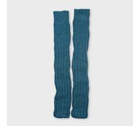 Hirsch Natur, Beinstulpen, 100% Wolle (kbT) (Petrol)