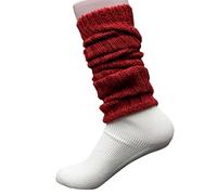 Hirsch Natur, Beinstulpen, 100% Wolle (kbT) (Rot)