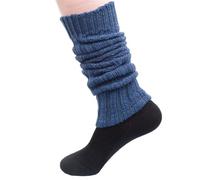 Hirsch Natur, Beinstulpen, 100% Wolle (kbT) (Tweedmarine)