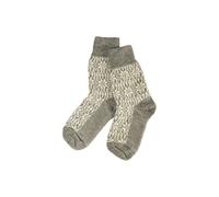 Hirsch Natur Unisex-Wollsocken "Norweger Sternenmuster" hellgrau/natur, Gr. 38/39