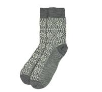 Hirsch Natur Erwachsene Norweger Sternenmuster Socke kbT Wolle natural 47-48