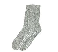 Hirsch Natur Erwachsene Norweger Stopper Socken kbT Wolle Graumeliert 47-48