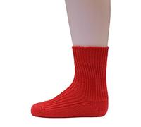 Hirsch Natur, Grobstrick Socken Baby und Kinder, 100% Wolle (kbT) (29-30, Rot)