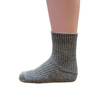 Hirsch Natur Grobstrick Socken, Strümpfe für Baby´s und Kinder aus 100% BIO Schurwolle (kbT) (25-26, Norweger)