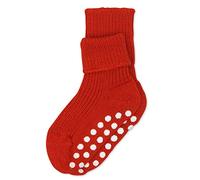 Hirsch Natur Grobstrick Stoppersocke, Größe 31.32, Farbe Rot aus 100% Schurwolle kbT