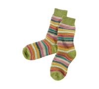 Hirsch Natur Kinder Socken Bio-Schurwolle Rainbow maigrün Gr.29-30