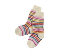 Hirsch Natur Kinder Socken Bio-Schurwolle Rainbow naturmix Gr.18-20