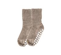 Hirsch Natur Kinder Stoppersocken Bio-Schurwolle savanne Gr. 21-22