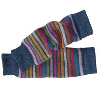 Hirsch Natur Kinder Stulpen Bio-Schurwolle ca. 30 cm Rainbow blue