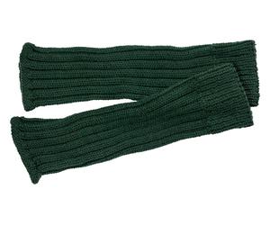 Hirsch Natur Kinder Stulpen Bio Schurwolle Strick tannengrün Länge ca. 30 cm