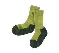 Hirsch Natur Kinder Trekkingsocken Bio-Schurwolle maigrün-tanne Gr.23-24