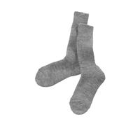 Hirsch Natur Kindersocken Bio-Schurwolle Plüsch melange-grau Gr.29-30