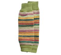 Hirsch Natur, Kleinkind Beinstulpen dick, 100% Wolle (kbT) (One Size (1-6 Jahre), (Maigrün geringelt)