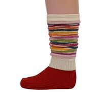 Hirsch Natur, Kleinkind Beinstulpen dick, 100% Wolle (kbT) (One Size (1-6 Jahre), Natur geringelt)