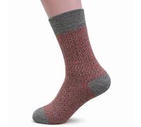 Hirsch Natur, Leichte Socken mit Muster, 100% Wolle (kbT) (DE/NL/SE/PL, Numerisch, 38, 39, Regular, Regular, Mohn/Grau)