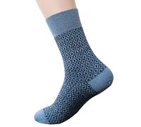 Hirsch Natur, Leichte Socken mit Muster, 100% Wolle (kbT) (Sky/Navy, 36-37)