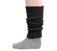 Hirsch Natur, Merino Kinder Beinstulpen Grobstrick, 100% Schurwolle (kbT) (Braun)