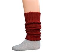 Hirsch Natur, Merino Kinder Beinstulpen Grobstrick, 100% Schurwolle (kbT) (Mohn meliert)