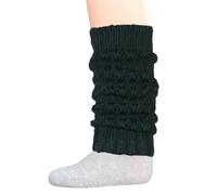 Hirsch Natur, Merino Kinder Beinstulpen Grobstrick, 100% Schurwolle (kbT) (Tanne)