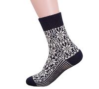 Hirsch Natur Unisex-Wollsocken "Norweger Sternenmuster" blau/natur, Gr. 47/48