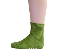 Hirsch Natur Stoppersocken für Kinder, 100% Schurwolle kbT, 1 Paar (Grün, 21-22)
