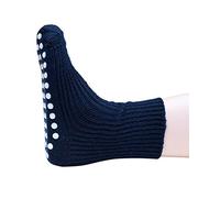 Hirsch Natur Stoppersocken für Kinder, 100% Schurwolle kbT (21-22, blau)