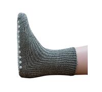 Hirsch Natur Stoppersocken für Kinder, 100% Schurwolle kbT (27-28, Norweger/grau)
