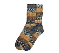 Hirsch Natur Unisex Socke Musterverlauf kbT Wolle Braun-Bunt 36-37