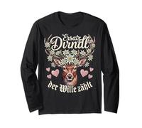 Hirsch T-Shirt Damen Trachtenshirt Dirndl Shirt Trachten Langarmshirt