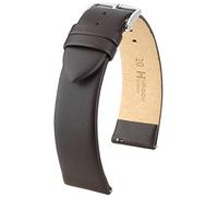 HIRSCH Toronto Uhrenarmband - Uhrband aus italienischem Leder für Damen- & Herren-Uhren - mit Werkzeug - Braun - 24 mm