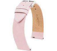 Hirsch Uhren-Armband Cashmere - Uhrband aus italienischem Kalbsleder - Uhrenband mit seidigem Glanz - Rosé - 14 mm