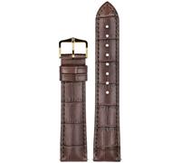 Hirsch Uhren-Armband Duke L 20 mm Leder Dunkelbraun 01028010-1-20