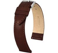 HIRSCH Uhren-Armband Forest - Uhrband aus naturbelassenem Büffelleder - Uhrenband mit natürlicher Färbung - Braun - 18 mm