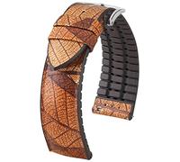 HIRSCH Uhren-Band Leaf L - modisches Premium-Wechselband für Deine Armbanduhr - Braun - 20 mm