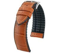HIRSCH Uhren-Band Paul L - modisches Premium-Lederband für Deine Armbanduhr - Honig - 20 mm