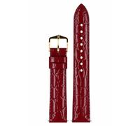 Hirsch Uhren-Lederarmband Crocograin M 20 mm Weinrot 12302860-1-20