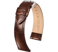 Hirsch Uhren-Lederarmband Louisianalook L 22 mm Braun 03427010-2-22