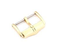 HIRSCH Unisex Dornschließe für Uhrenarmbänder Aluminium Modell Catwalk 16 mm Goldfarben, poliert