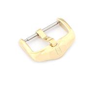 HIRSCH Unisex Dornschließe für Uhrenarmbänder L316 Edelstahl Modell Active 20 mm Goldfarben, poliert