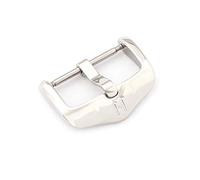 HIRSCH Unisex Dornschließe für Uhrenarmbänder L316 Edelstahl Modell Active 22 mm Silberfarben, poliert