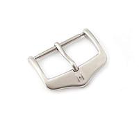 HIRSCH Unisex Dornschließe für Uhrenarmbänder L316 Edelstahl Modell Classic 20 mm Silberfarben, matt