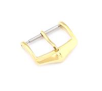 HIRSCH Unisex Dornschließe für Uhrenarmbänder L316 Edelstahl Modell Classic 24 mm Goldfarben, poliert