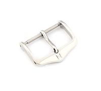 HIRSCH Unisex Dornschließe für Uhrenarmbänder L316 Edelstahl Modell Tradition 14 mm Silberfarben, poliert