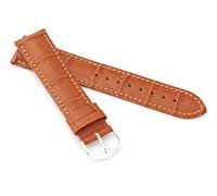 HIRSCH Unisex Uhrenarmband Alligator Style Modell Duke 22 mm Honig