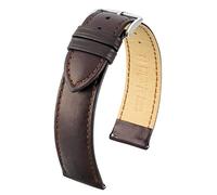 HIRSCH Unisex Uhrenarmband Schafsleder Modell Merino 20 mm Braun